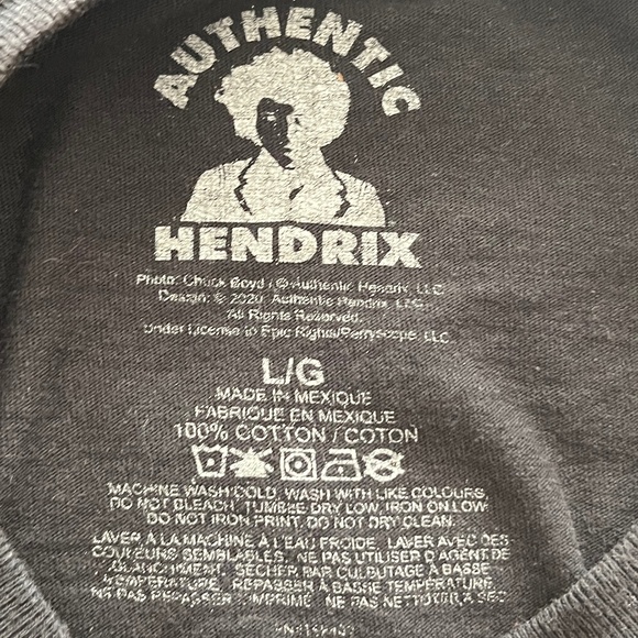 Authentic Jimi Hendrix Graphic T-Shirt Size L - Picture 4 of 4